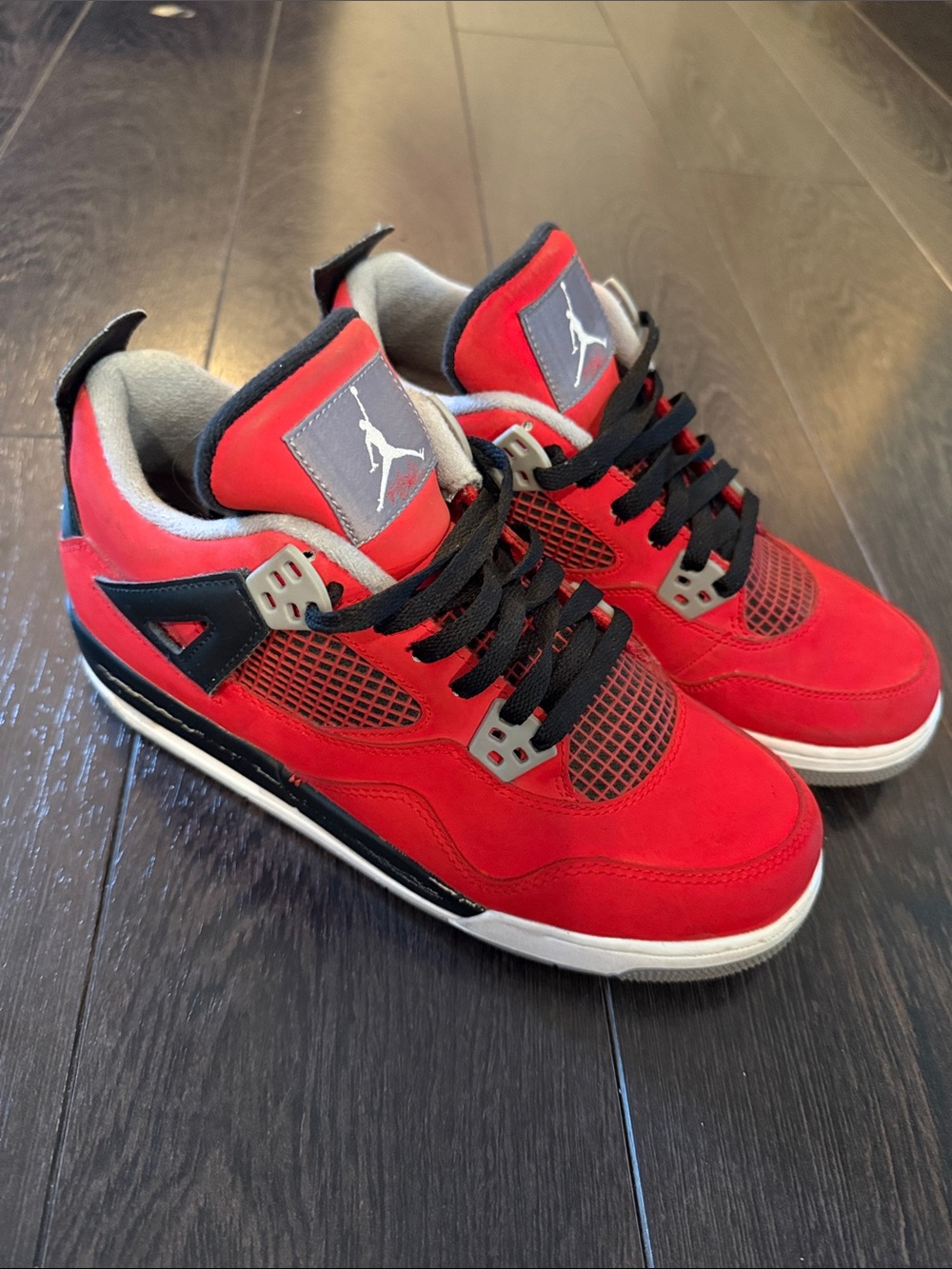 Air Jordan 4 Retro - Toro Bravo Red and Black Men’s Sneakers